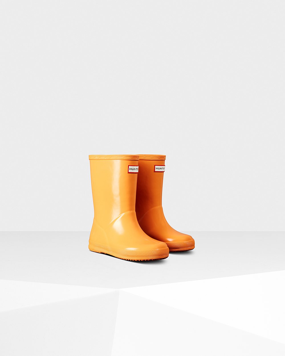 Kids Hunter Original First Classic Gloss | Rain Boots Orange | NZ-43578-LXFD